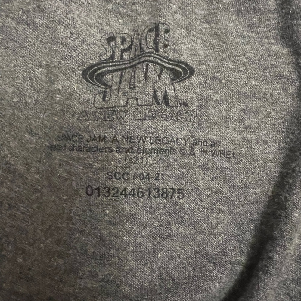 Space Jam Tune Squad unisex joggers sweats sleepers size M graphic gray - Picture 4 of 10